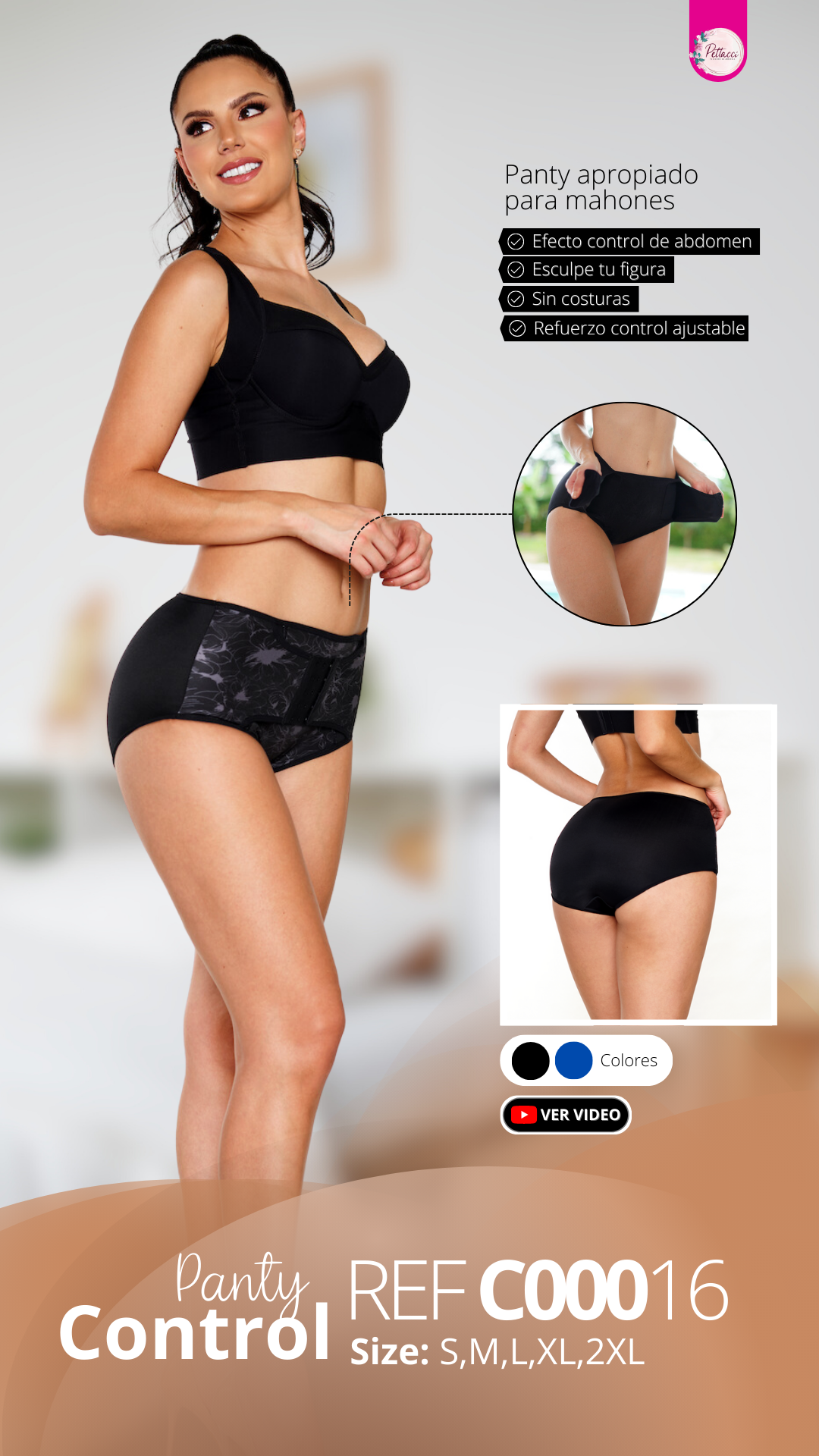 comprar en puerto rico panty control color negro