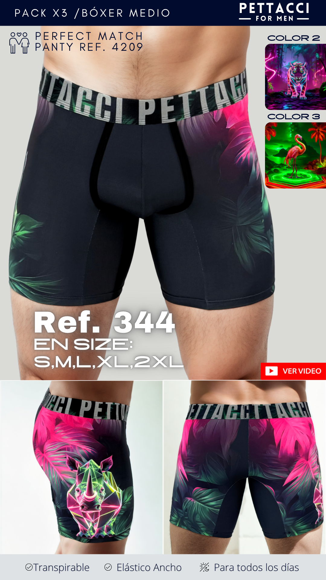 Boxer Masculino Ref. 344