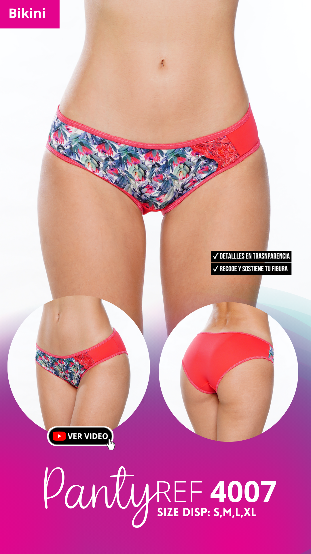 Panty Ref. 4007 (Pack 3 Unidades)
