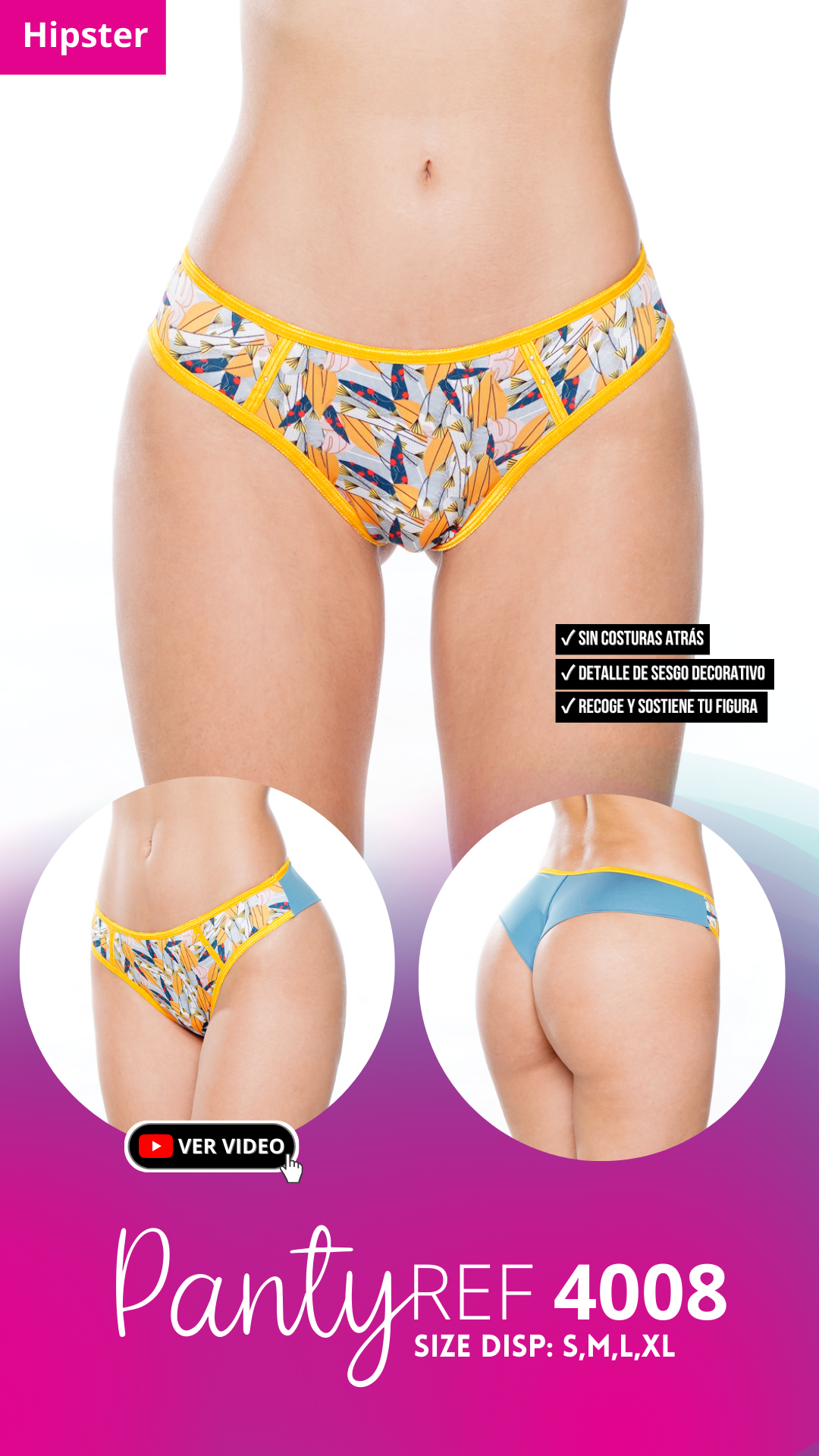 Panty Ref. 4008 (Pack 3 Unidades)