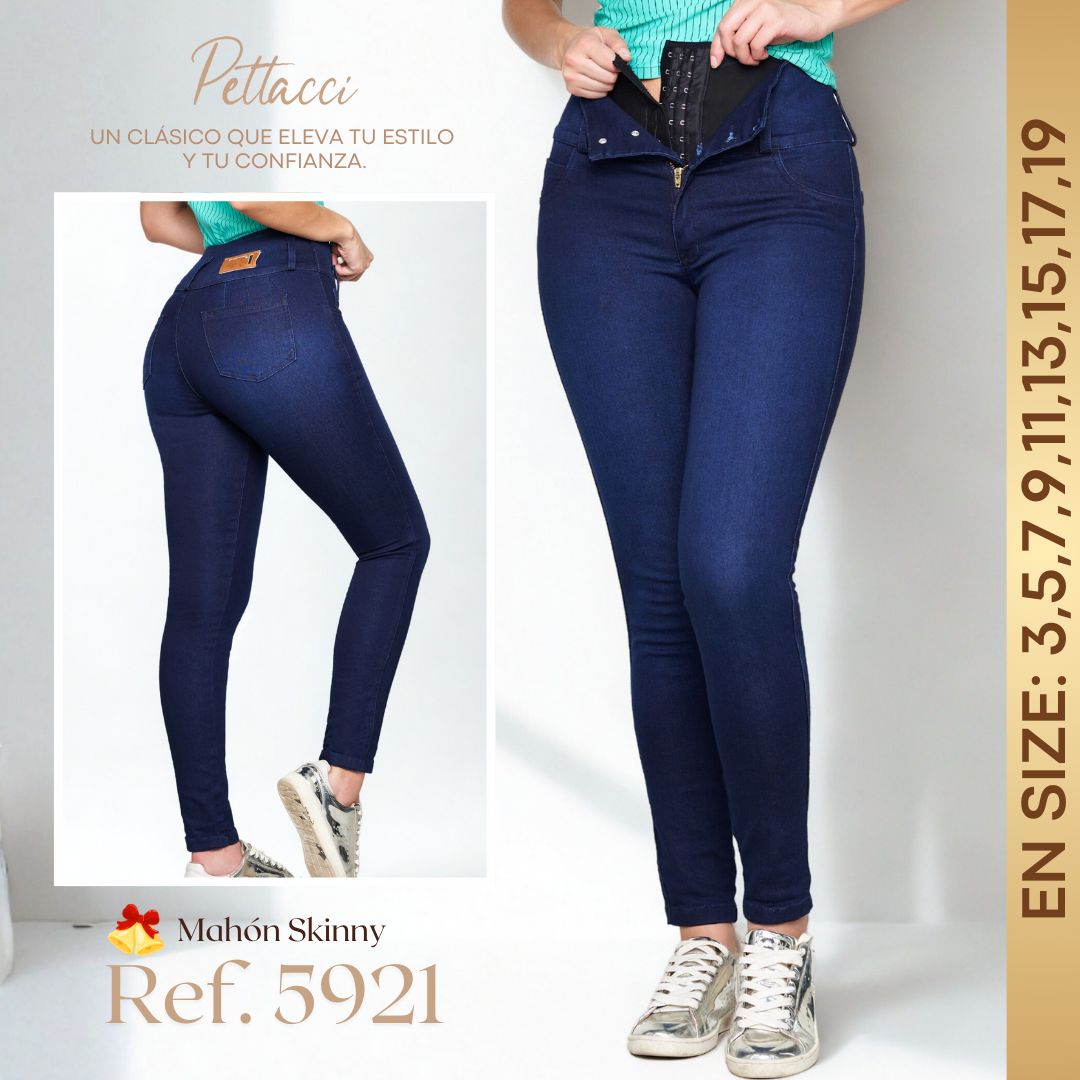 Mahón Skinny Ref. 5921 (Con faja interna) Azul