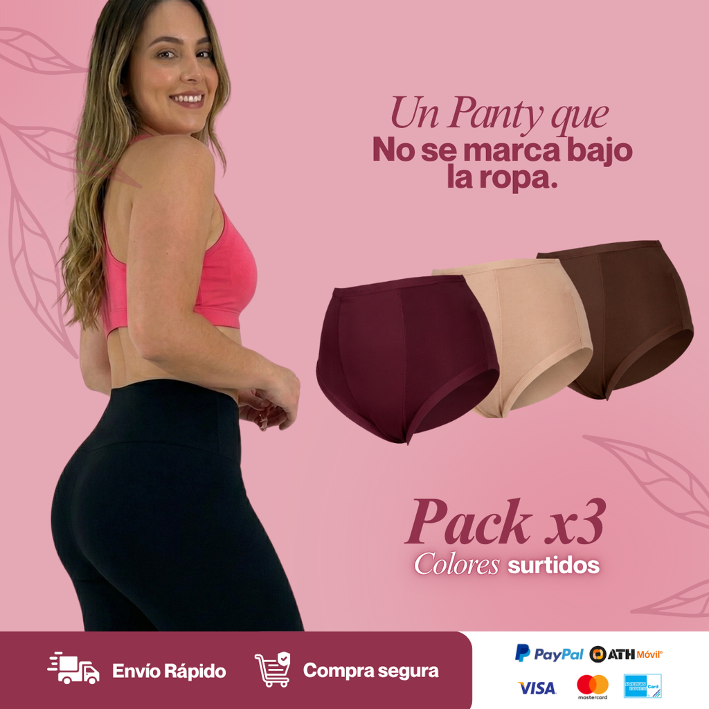 Pack x 3 Panties faja clásica Ref. 780A / sin costuras