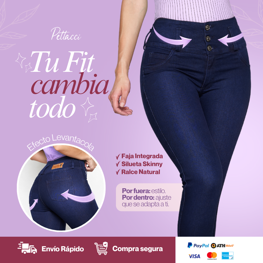 Mahón Skinny Ref. 5921 (Con faja interna) Azul
