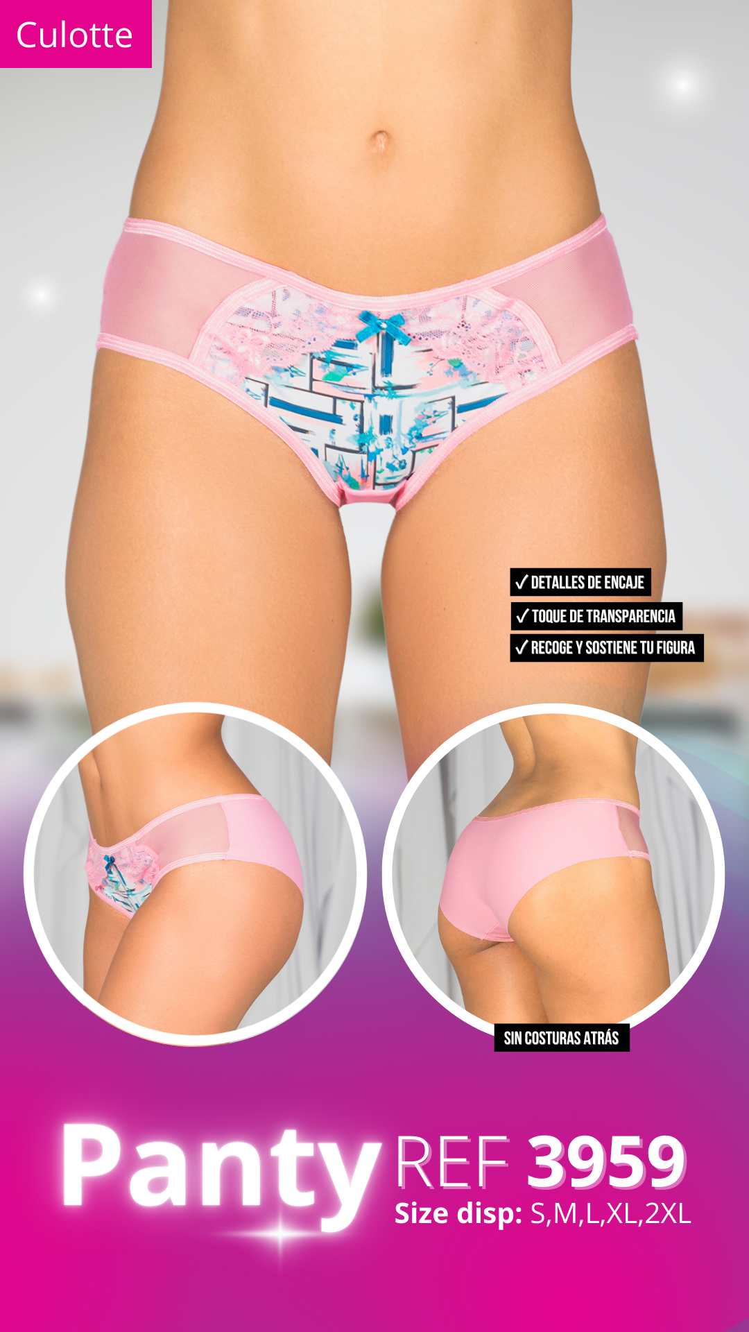 Panty Ref. 3959 (Pack 3 Unidades)